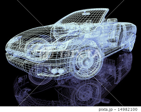 自動車 車 スケルトン 背景 交通のイラスト素材