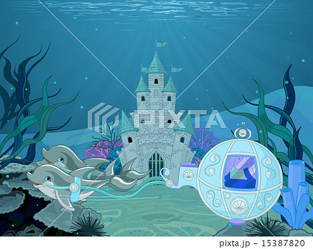 海中宮殿のイラスト素材