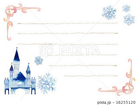 雪の結晶 罫線 フレーム お城のイラスト素材 Pixta