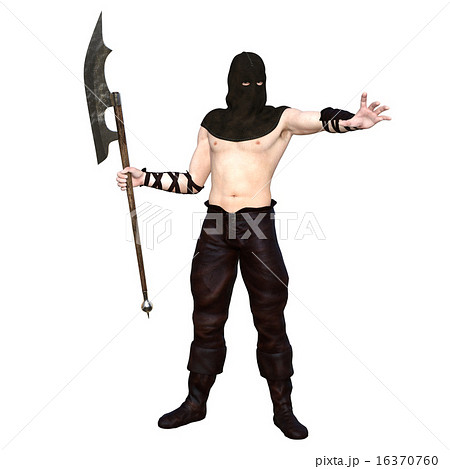 大鎌 ポーズの写真素材
