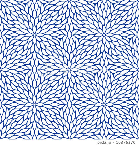 むじな菊 伝統文様 ベクター パターンのイラスト素材