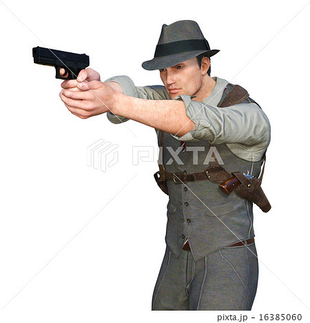 ショルダーホルスターのイラスト素材