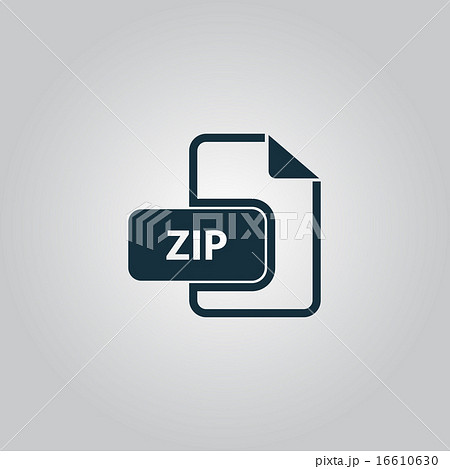 Zip アイコンの写真素材