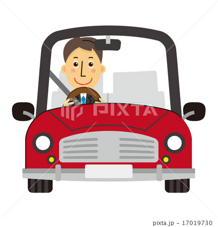 マイカー通勤のイラスト素材