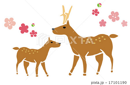 奈良の鹿のイラスト素材 Pixta