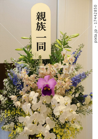 花 棺 棺桶 花束の写真素材