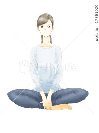 あぐらのイラスト素材