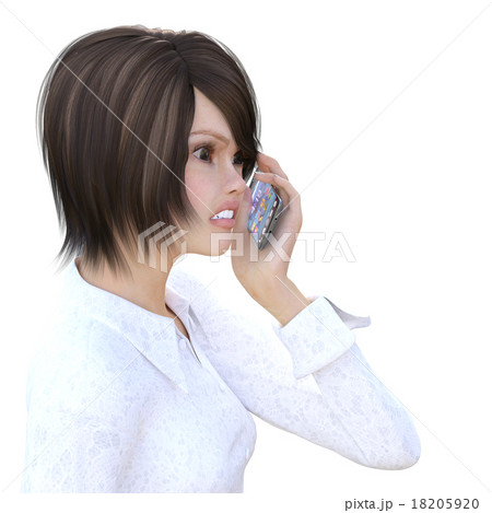 女性 顔 横顔 ショートカットのイラスト素材