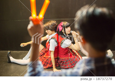 サイリウム おたくの写真素材