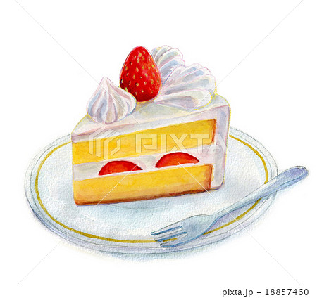 ケーキ ショートケーキ おやつ デザートのイラスト素材