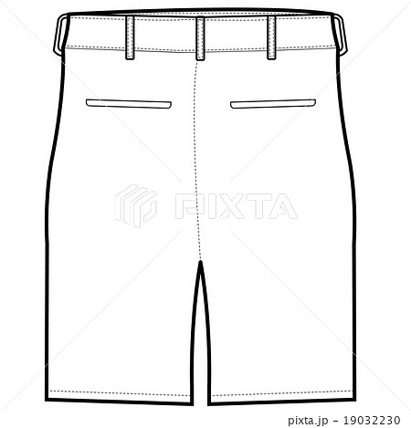 ベクトル ハーフパンツ 半ズボン 制服のイラスト素材