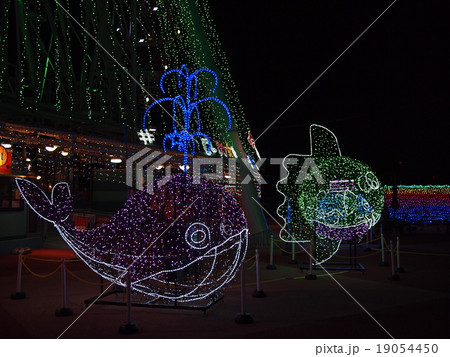 遊園地 夜 誰もいない 寂しいの写真素材