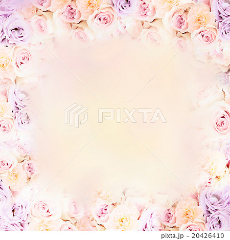 薔薇 花 花柄 枠のイラスト素材