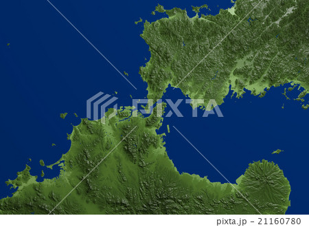 関門海峡 九州 山口県 福岡県のイラスト素材