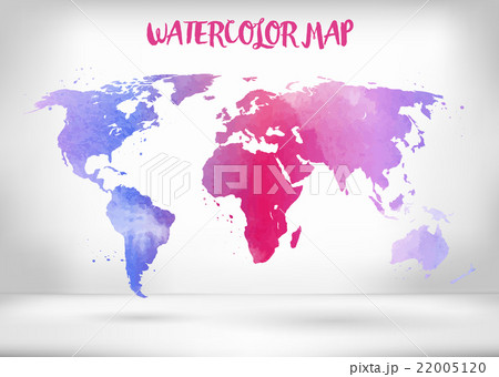 大陸 大洲 水彩画 水彩のイラスト素材 - PIXTA 