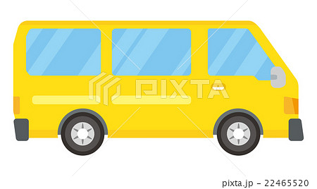 乗り物 バス かわいい 横向きのイラスト素材