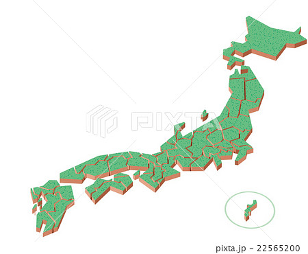 日本地図 地図 本州 首都圏の写真素材