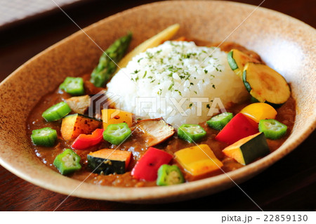 夏野菜カレーの写真素材