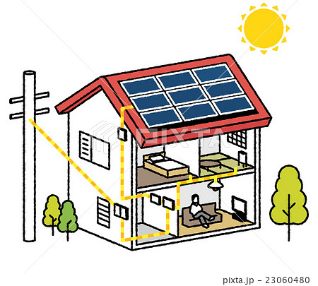 太陽光のイラスト素材