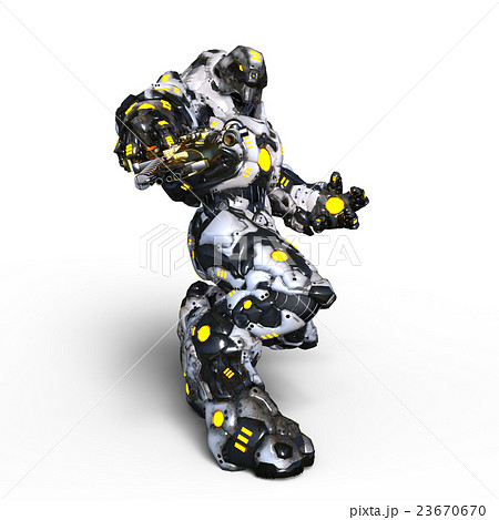 ロボット怪獣 ロボット ガン 武器のイラスト素材