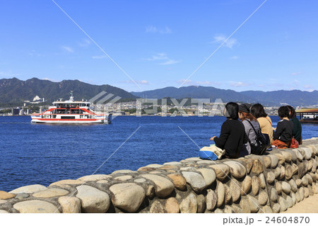 宮島フェリーの写真素材
