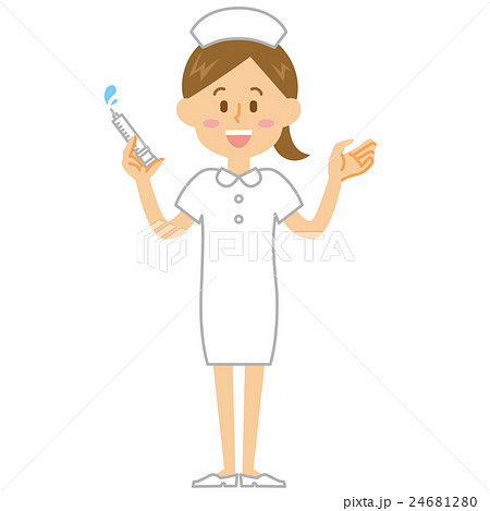 看護師 女性 笑顔 人物のイラスト素材
