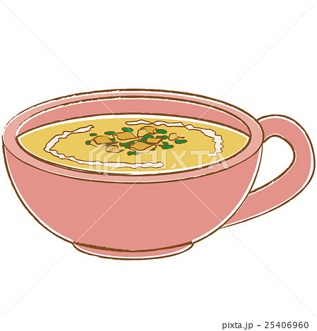 コーンポタージュスープのイラスト素材