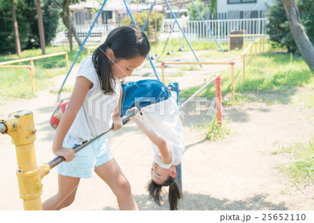 さかあがり練習の写真素材