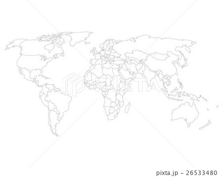 ヨーロッパ 地図 国境 白地図の写真素材