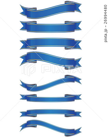 リボン フレーム 枠 バリエーションのイラスト素材