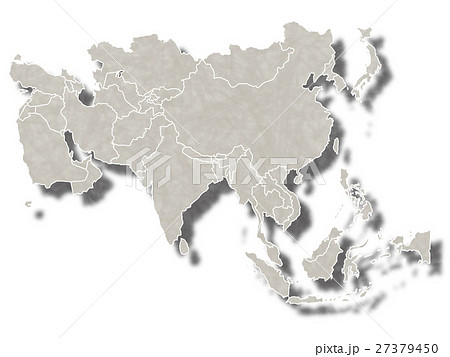 アジア 地図 国 アイコンのイラスト素材