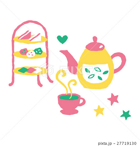 お茶会のイラスト素材