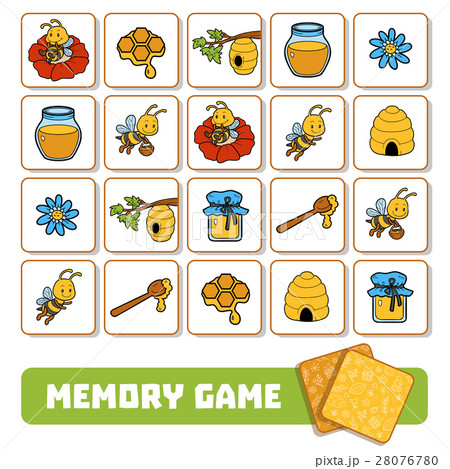 記憶 ゲーム 試合 子のイラスト素材