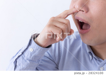鼻くその写真素材