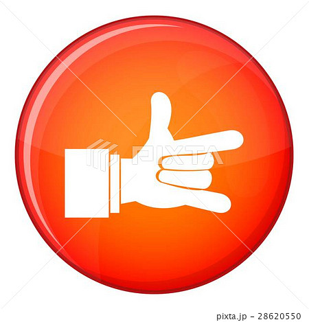 I Love You Hand Sign Icon Flat Styleのイラスト素材