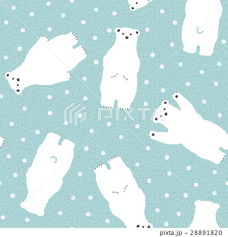 白クマ クマ 壁紙 テキスタイルの写真素材