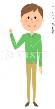 指をさすのイラスト素材