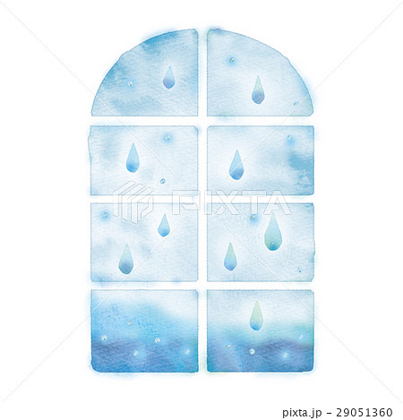 窓 窓辺 雨 景色のイラスト素材