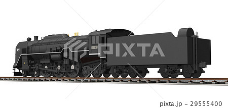 C62 蒸気機関車 Sl シロクニのイラスト素材 Pixta