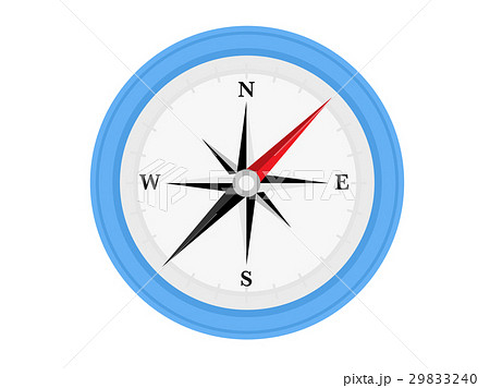 方位磁針のイラスト素材