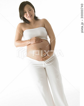 熟女 妊娠 妊婦 身重の写真素材