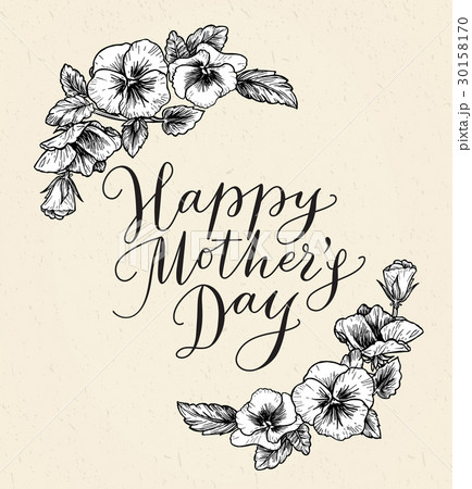 Happy mothers day card with text and frame of