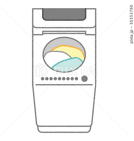 全自動洗濯機のイラスト素材