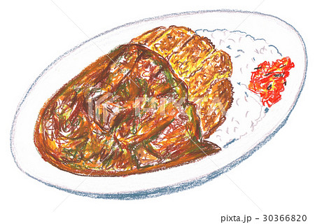 カツカレーのイラスト素材