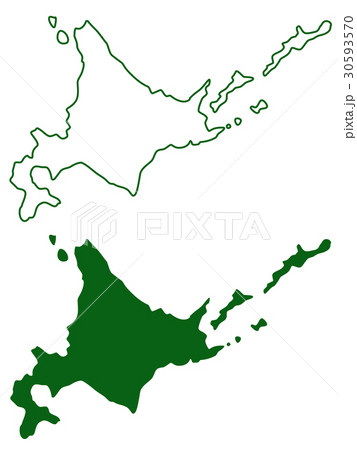 北海道地図のイラスト素材集 Pixta ピクスタ