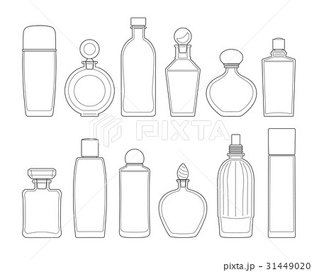 ベクター 香水 化粧水 ボトルのイラスト素材