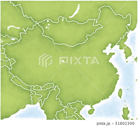 中国 中華人民共和国 地図 イラストのイラスト素材