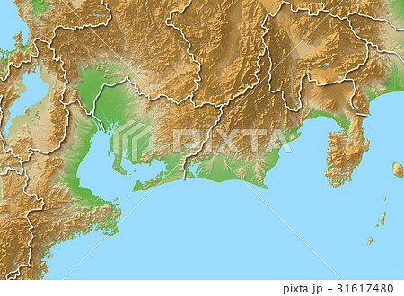 東海地方 地図のイラスト素材