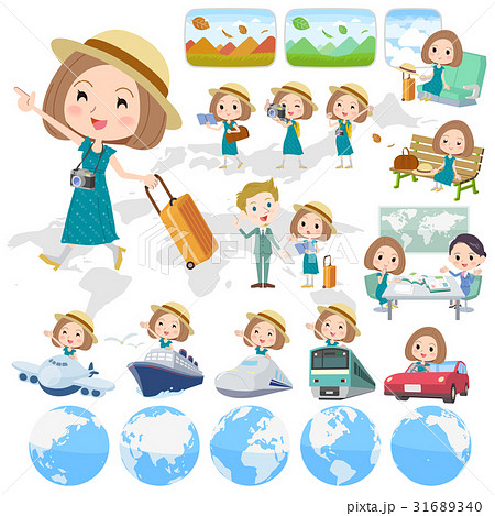 国内旅行のイラスト素材