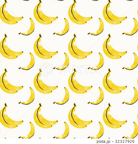 Banana Seamless Pattern Colorful Tropical Ornamentのイラスト素材